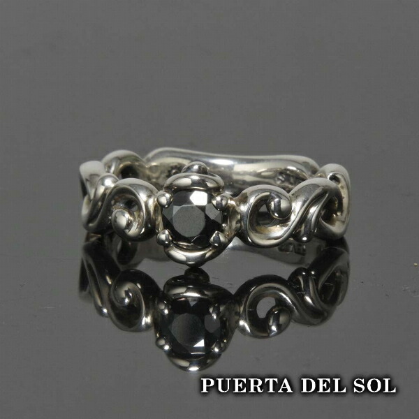 PUERTA DEL SOL ヘマタイト スクロール 唐草 リング(3号~21号) ヘマタイト シルバー950 ユニセックス 銀指輪 銀指輪 シルバー950 シルバーリング 指輪 ブランド おしゃれ SV950 銀 ギフト シルバーアクセサリー 銀 人気|アリゼ