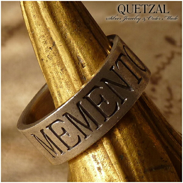 Quetzal メメントモリリング シルバーリング 5号～27号 ブランド リング シルバー925 メンズ ケツァール ケツァール Quetzal 100年後のアンティークを目指したクリエイションブランド ケツアール アンティーク ヴィンテージ ゴシック ロココ 唐草 アラベスク 指輪 建築 美術