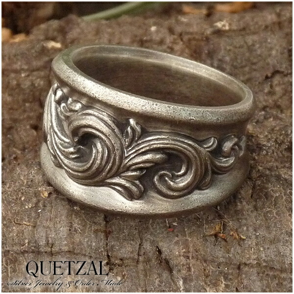Quetzal ブラーゼンリング2 シルバーリング 3号～30号 ブランド リング シルバー925 メンズ ケツァール ケツァール Quetzal 100年後のアンティークを目指したクリエイションブランド ケツアール アンティーク ヴィンテージ ゴシック ロココ 唐草 アラベスク 指輪 建築 美術