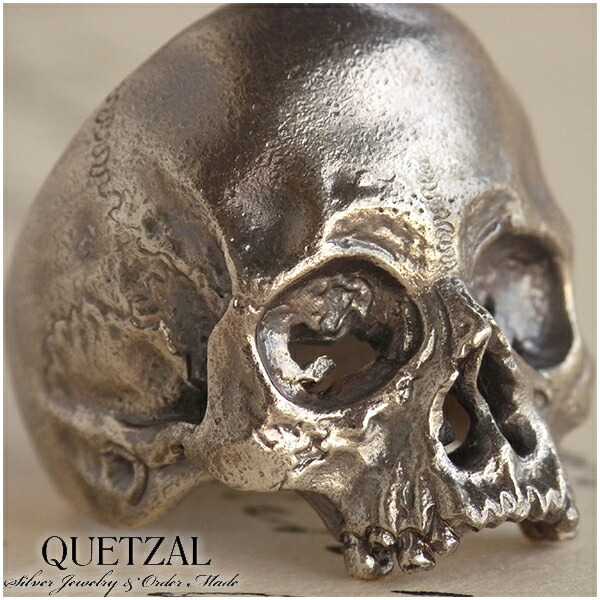 Quetzal タナトスリングディケイド シルバーリング 9号～30号 ブランド リング シルバー925 メンズ ケツァール Quetzal 100年後のアンティークを目指したクリエイションブランド ケツアール アンティーク ヴィンテージ ゴシック ロココ スカル 骸骨 指輪 建築 美術