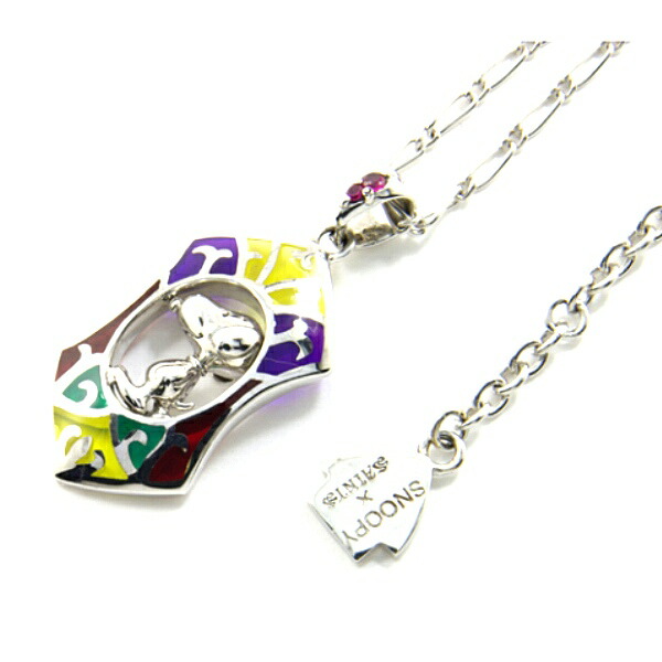 SNOOPY×SAINTS スヌーピーステンド ネックレス(チェーン付き) スヌーピー 公式 PEANUTS キャラクターグッズ コラボ シルバー925 シルバーアクセサリー 銀 SV925 スターリングシルバー シルバーネックレス チェーン付き 首飾り 人気 ブランド アクセサリー ギフト プレゼント