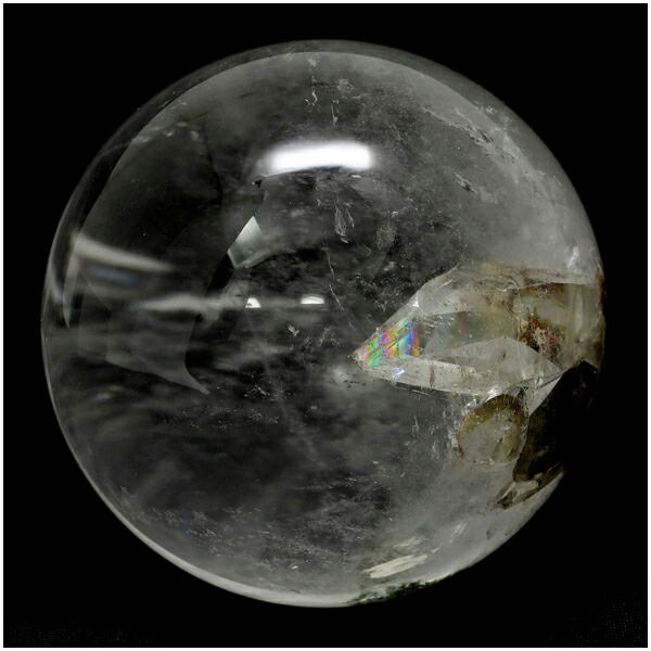 楽天市場】虹入り 水晶 丸玉 約41mm 穴なし 天然石