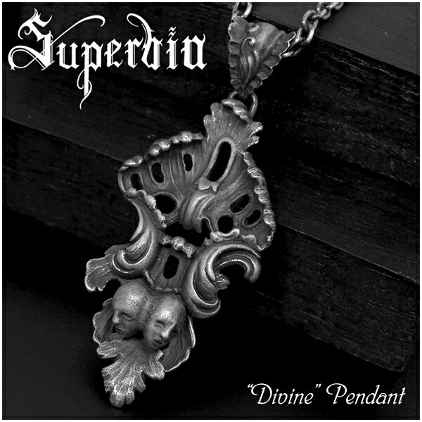 Superbia "神性" ペンダントトップ Divine チェーンなし シルバーペンダント シルバー925 メンズ スペルヴィア Superbia 西洋美術やアンティークの趣を巧みに表現する国内ブランド スペルビア ブランド 顔 像 ロココ バロック グロテスク アンティーク ジュエリー ダーク｜アリゼ