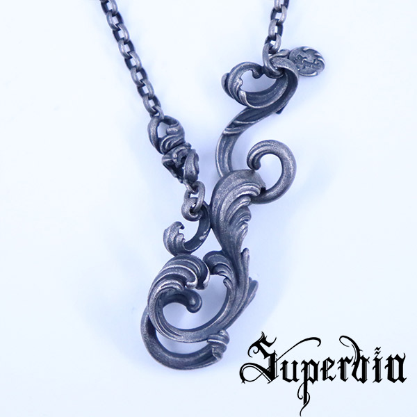 Superbia “スクルプトゥーラ”ネックレス チェーン付き シルバーネックレス シルバー925 トップ スペルヴィア Superbia 西洋美術やアンティークの趣を巧みに表現する国内ブランド ペンダント ネックレス メンズ ブランド ロココ美術 バロック グロテスク アンティーク