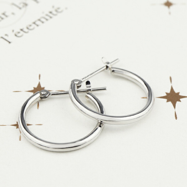PT900 プラチナ フープピアス 2P 両耳用 1.5×15mm ピアス フープ リング シンプル オフィス シンプル リングピアス 彼女 女性 Pt900 プラチナピアス 大人かわいい 華奢 きれい 娘 デイリー 記念日 普段使い プレゼント 綺麗|アリゼ