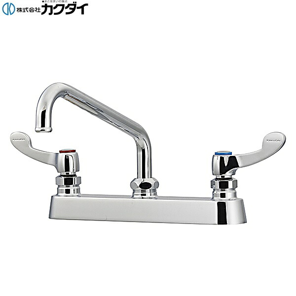 151-030A カクダイ KAKUDAI 厨房用2ハンドル混合栓 送料無料()｜みずらいふ