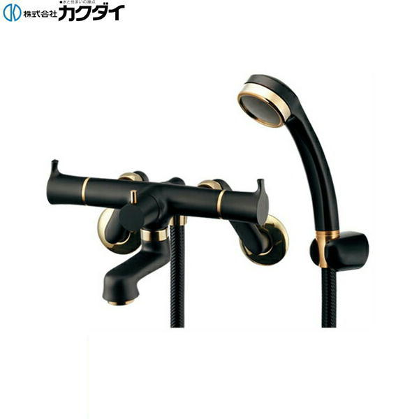 139-020-D カクダイ KAKUDAI 2手持ち部分シャワー組みあわせる栓 押し並べて地操作手順 ひと時止水・つや消し黒いこと 貨物輸送無料()