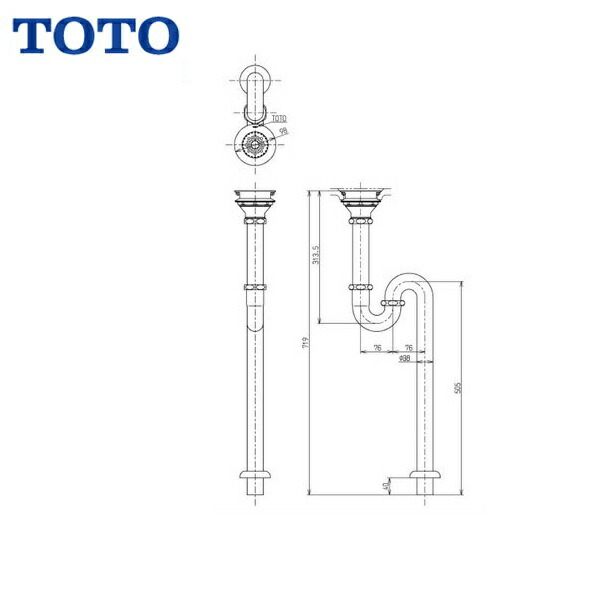 TOTO排水金具38mm・SトラップTK18S 送料無料()｜みずらいふ