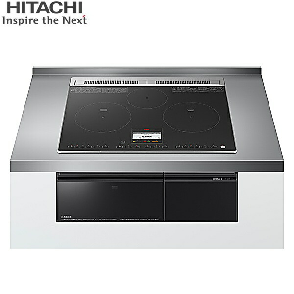 HT-N8KTF(K) 日立 HITACHI ビルトはたご屋IH煮炊き暖房器 N8Tつづき物 3口IH 鉄・ステンレス鋼相応う 幅60糎 黒いこと 貨物輸送無料()