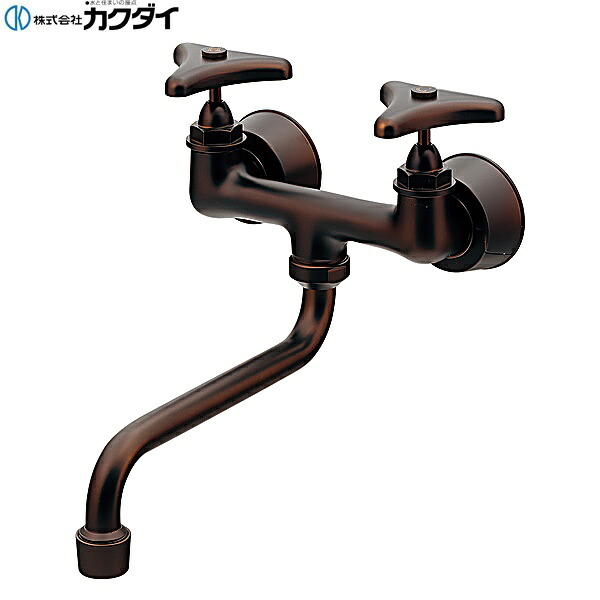 128-120-MDBP カクダイ KAKUDAI 2ハンドル混合栓 送料無料()｜みずらいふ