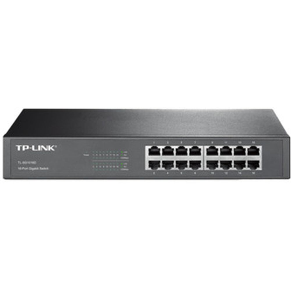 ティーピーリンクジャパン 16ポートGiga10/100/1000Mbps DT/RM スイッチングハブ 金属製筐体 TL-SG1016D JP|キムラヤ店