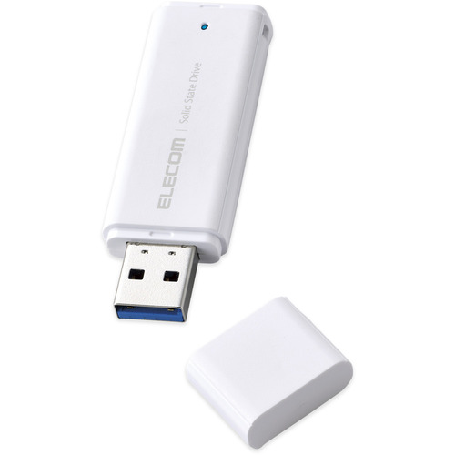 エレコム ESD-EMC1000GWH 外信用販売SSD／携帯型／USB3.2(Gen1)相応う／小型／旗がしら式／1結核症／白いこと