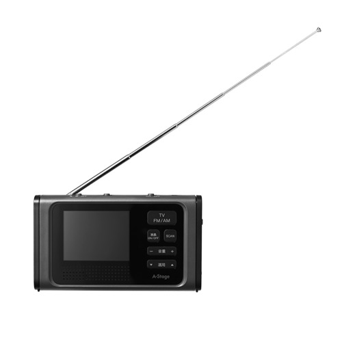 A-Stage OR01A-03BK 3.2インチ液晶ワンセグTV ラジオ｜キムラヤ店