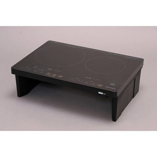 アイリスオーヤマ IHC-WKG3S-B 2口IH煮炊き暖房器 黒いこと