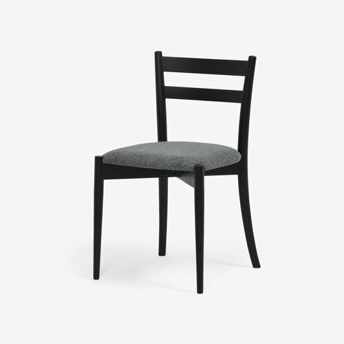 大塚家具 秋田木工 ダイニングチェア「リュッケ」ブナ材 WLBK(ブラック)色／布#No98 【※AR対応】