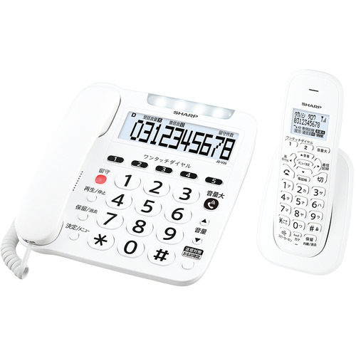 SHARP JD-V39CL デジタルコードレス電話 子機1台 白いこと系JDV39CL