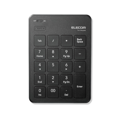 キーボード エレコム Bluetooth 無線 ワイヤレス TK-TBP020BK Bluetooth薄型テンキーパッド ブラック