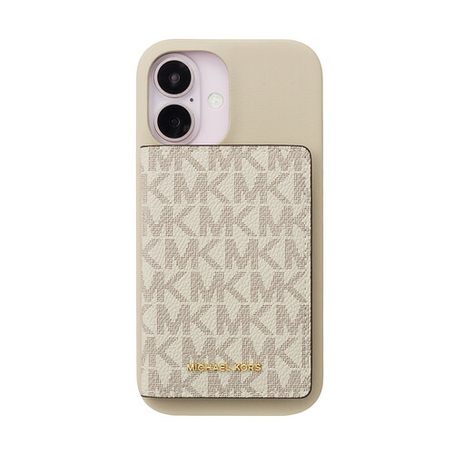 MICHAEL KORS MKCWVNLWPIP2461 Wrap Case with MagSafe Card Wallet for iPhone16 Vanilla｜キムラヤ店