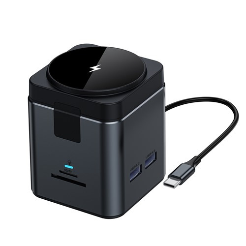 Lazos L-MG9IN1-DG ワイヤレス充電マグネット式ステーション9-in-1 Windos Mac対応 ブラック