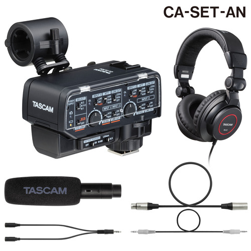 TEAC CA-SET-AN 写真機用XLRマイクロホンアダプタ CA-XLR2dクランク書き割り TASCAM 黒いこと