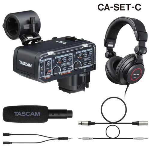 TEAC CA-SET-C カメラ用XLR マイクアダプターCA-XLR2d-C スターターセット キャノン用 TASCAM ブラック