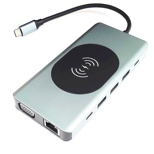 RM RM-2204 13in1ドッキングステーション ワイヤレス充電器 USB PD対応 グレー 9,856円