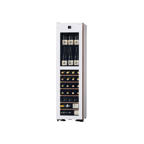 さくら製作所 GX50DM525-LH-W 氷温M5 2温度 日本酒＆ワインセラー ワイン50本 一升瓶 14本収納 左開き ホワイト