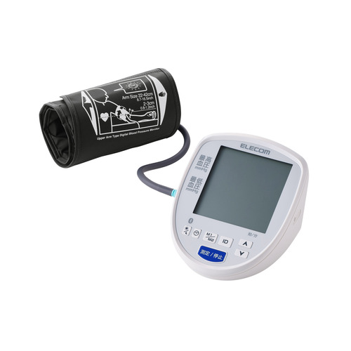 エレコム HCM-AS03BTWH 上腕式 血圧計 スマホ連動 Bluetooth対応「ELECOM Healthcare」アプリ対応 ホワイト