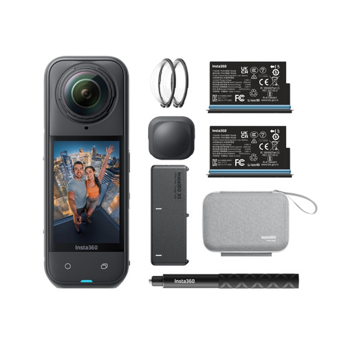 Insta360 CINSAAHA-X504 Insta360 X5 Essentials Bundle 360度行動写真機 8K映画化 トリプル人工知能学心付け 積み上げる