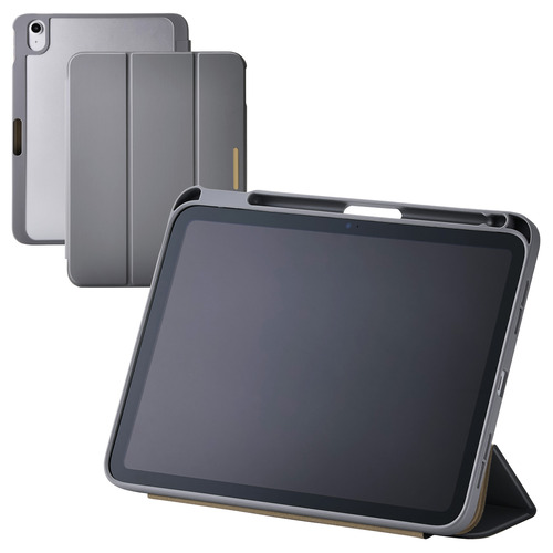 エレコム TB-A25RWVJM3GY iPad ケース 11インチ ( A16 )／10.9インチ 第10世代 マグネット式フラップ カバー チャコールグレー