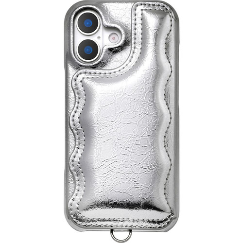ティーガイア Volume Wavy Puff(silver) for iPhone17 UNI-25M-WPSV