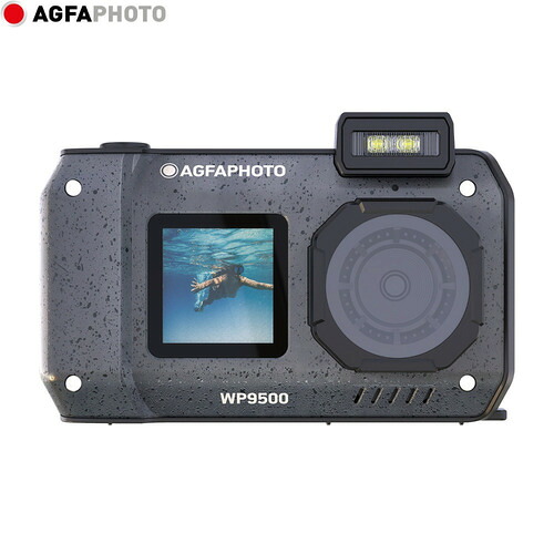 AGFA PHOTO WP9500 BK コンパクトデジタルカメラ 1300万絵素CMOS検知器積み上げる IP68 雨合羽防塵 黒いこと