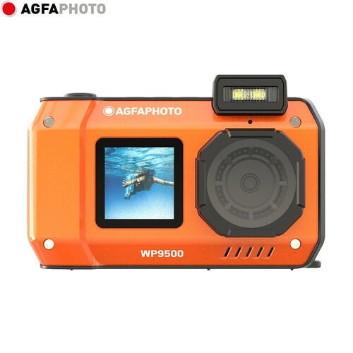 AGFA PHOTO WP9500 OG コンパクトデジタルカメラ 1300万絵素CMOS検知器積み上げる IP68 雨合羽防塵 オレンジ色