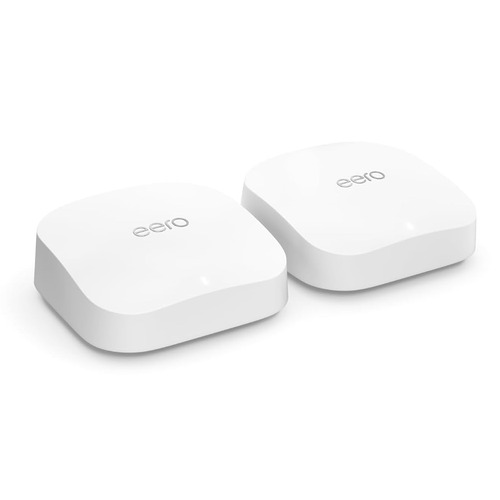 アマゾン B0CX31KFWR eero Pro 6E - メッシュwifi 取り合わせ | Wi-Fi 6E | AXE5400 | 2.5Gbpsイーサネット |  2社会的単位 IPv6相応う