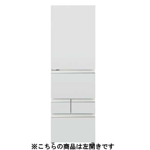 AQUA 冷蔵庫 401L 左開き 5ドア 幅60cm 真ん中野菜室 大容量冷凍室 LED庫内灯 AQR-S40AL(W) ライトグレー