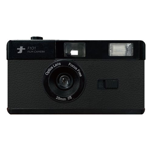 ナカバヤシ CAM-F101BK フィルムナカメラ フラッシュ付 ハンドストラップ付 ブラック