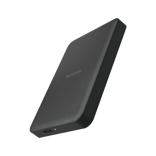 エレコム ELP-HTV010UBK テレビ録画 外付けHDD ポータブル 2.5インチ 1TB 静音ファンレス USB 3.2 Gen1(5Gbps) ブラック|キムラヤ店