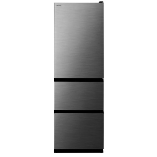 日立 冷蔵庫 375L 右開き 3ドア 幅60cm 真ん中野菜室うるおいチルド R-V38X シルバー系