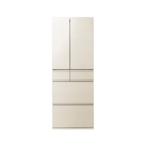 【無料長期保証】東芝 冷蔵庫 535L 観音開き 6ドア 幅68.5cm 3段冷凍室 上質冷凍＋ ブースト解凍 使い切り野菜BOX GR-A540WF(UC) ベージュ系