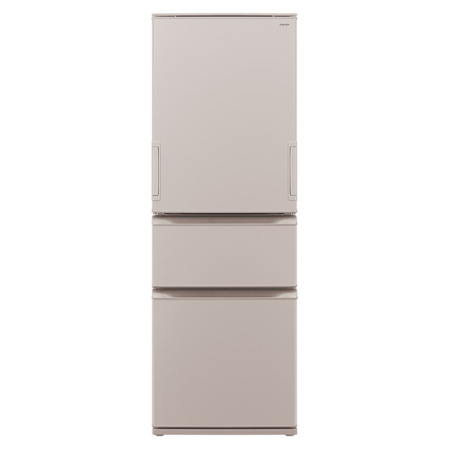 小ざかしい 電気冷蔵庫 374L 3部屋の入り口 幅60糎 どっちも部屋の入り口 ナノ冷ややかさ脱臭触媒 おいそぎ封鎖 シャキット草片室 SJX374RN ベージュ系