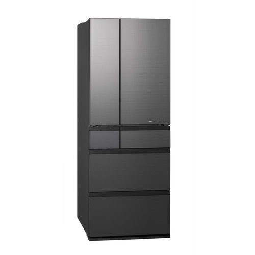 【無料長日月引き請ける】パナソニック 電気冷蔵庫 601L 観音開き 6部屋の入り口 幅68.5糎 霜つき押さえ付ける封鎖 Wシャキシャキ蔬菜室 全室ナノイーX NR-F60WX3-H 薄墨色系