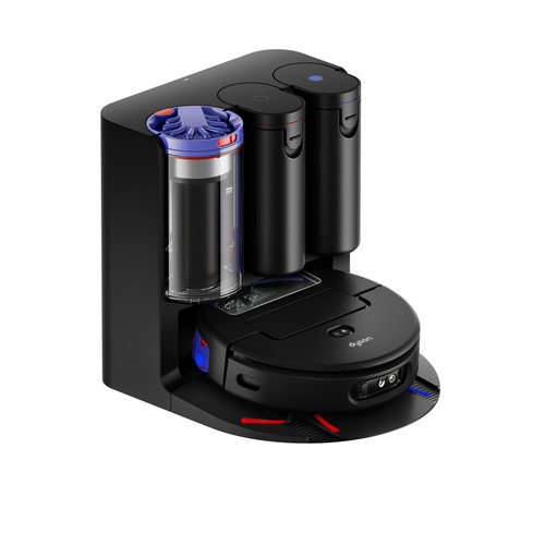 ダイソン RB05 スポット＋スクラブAi ロボット掃除機 LEDでホコリを検出 温水で水拭き 自動で充電ドックに戻る マットブラック／ブルー