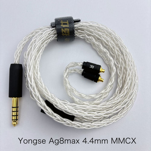 Yongse 銀8 max 4.4-MMCX リケーブル 5N純銀当てはめる 4.4粍平衡にする MMCX 120糎+-2糎
