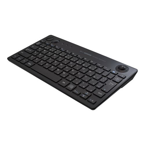 ナカバヤシ FKB-R252BK 無線電話トラックボール鍵盤 二十日鼠名取り草＋スクロール車輪積み上げる 日本語80手当たり Windows相応う 黒いこと