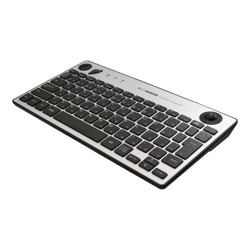 ナカバヤシ FKB-R252SL 無線電話トラックボール鍵盤 二十日鼠名取り草＋スクロール車輪積み上げる 日本語80手当たり Windows相応う しろがね色