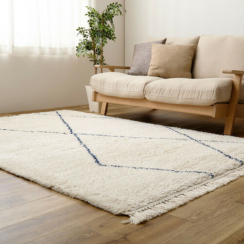 萩原 ウィルトンラグ BEDOUIN リシャド 約200&times;250cm アイボリー｜キムラヤ店
