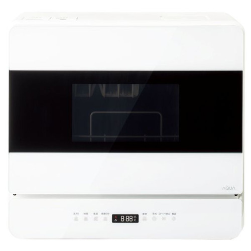 AQUA ADW-L40B(W) 食器洗いかわき切る機 貯蔵タンク式／分かれ出る水栓式を選べる 大静電容量手合い 水量約5L 省エネ洗いもの 白いこと