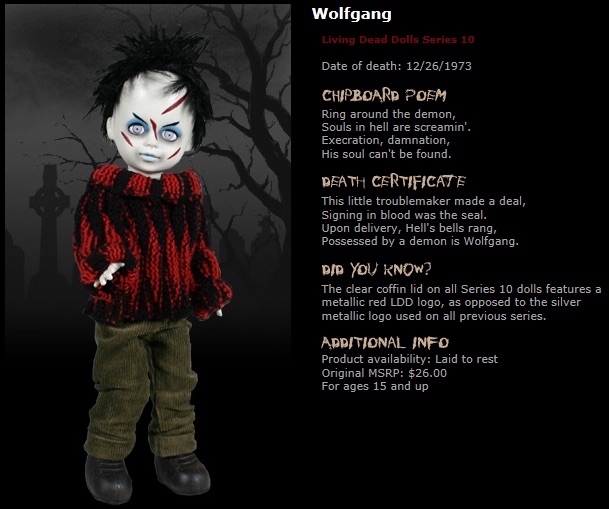Mezco メズコ リビングデッドドールズ Wolfgang 2friendshotel Com