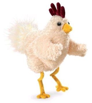 Folkmanis フォークマニス ハンドパペット FUNKY CHICKEN ファンキー・チキン にわとり ぬいぐるみ 操り人形 指人形 かわいい キュート 鳥 ギフト プレゼント 演劇 撮影 手動|all blue.