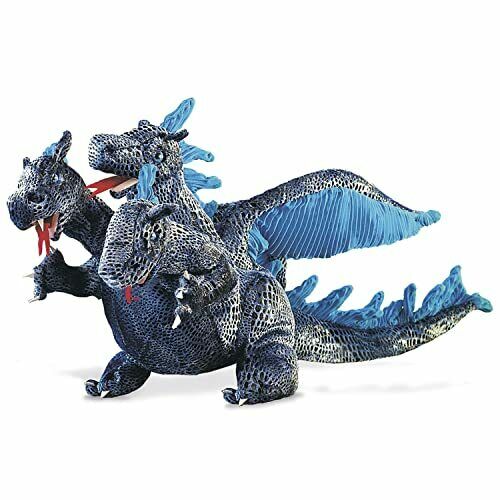 Folkmanis フォークマニス ハンドパペット Three-Headed Blue Dragon ドラゴン|all blue.